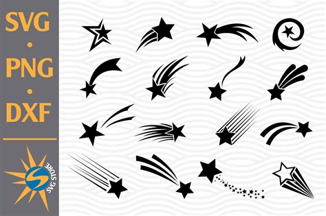 Download Free Shooting Star SVG, Shooting Star DXF, Cuttable File Easy Edite